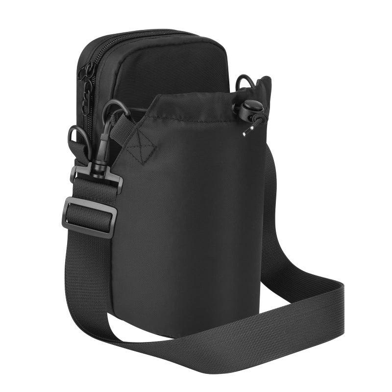 Cosmos Water Bottle Bag Crossbody Bottle Holder Carrier Case Bag Bottle Sling Bag Pouch with Adjustable Shoulder Strap & Pocket  Fits 30 to 48 oz Bottle for Hiking Camping Walking Travel & Fishing - Image 1